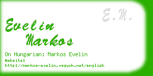 evelin markos business card